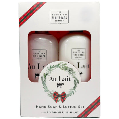 Au Lait Hand Wash & Lotion Set – 500ml Each | Scottish Fine Soaps