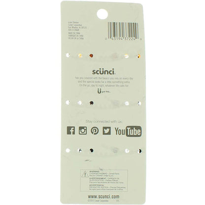 Scunci Effortless Beauty Jaw Hair Clips – Pack of 4 (12 Clips), Secure Hold for Thick Hair
