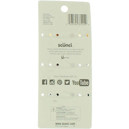 Scunci Effortless Beauty Jaw Hair Clips – Pack of 4 (12 Clips), Secure Hold for Thick Hair