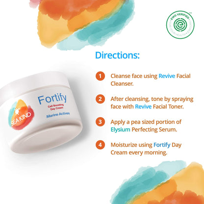 Sea Kind Fortify Cell Boosting Day Cream – Lightweight Marine Actives Moisturizer for All Skin Types