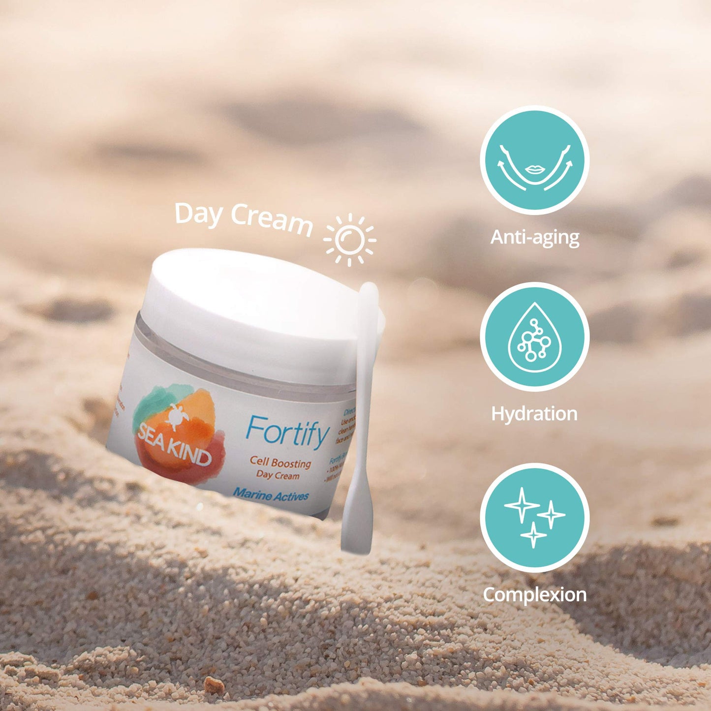 Sea Kind Fortify Cell Boosting Day Cream – Lightweight Marine Actives Moisturizer for All Skin Types