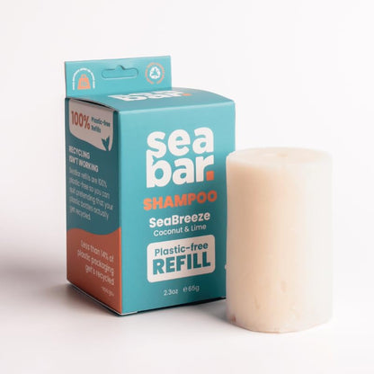 SeaBar Shampoo Bar Refill – All-Natural, Vegan, Sulfate-Free, Zero Waste Packaging
