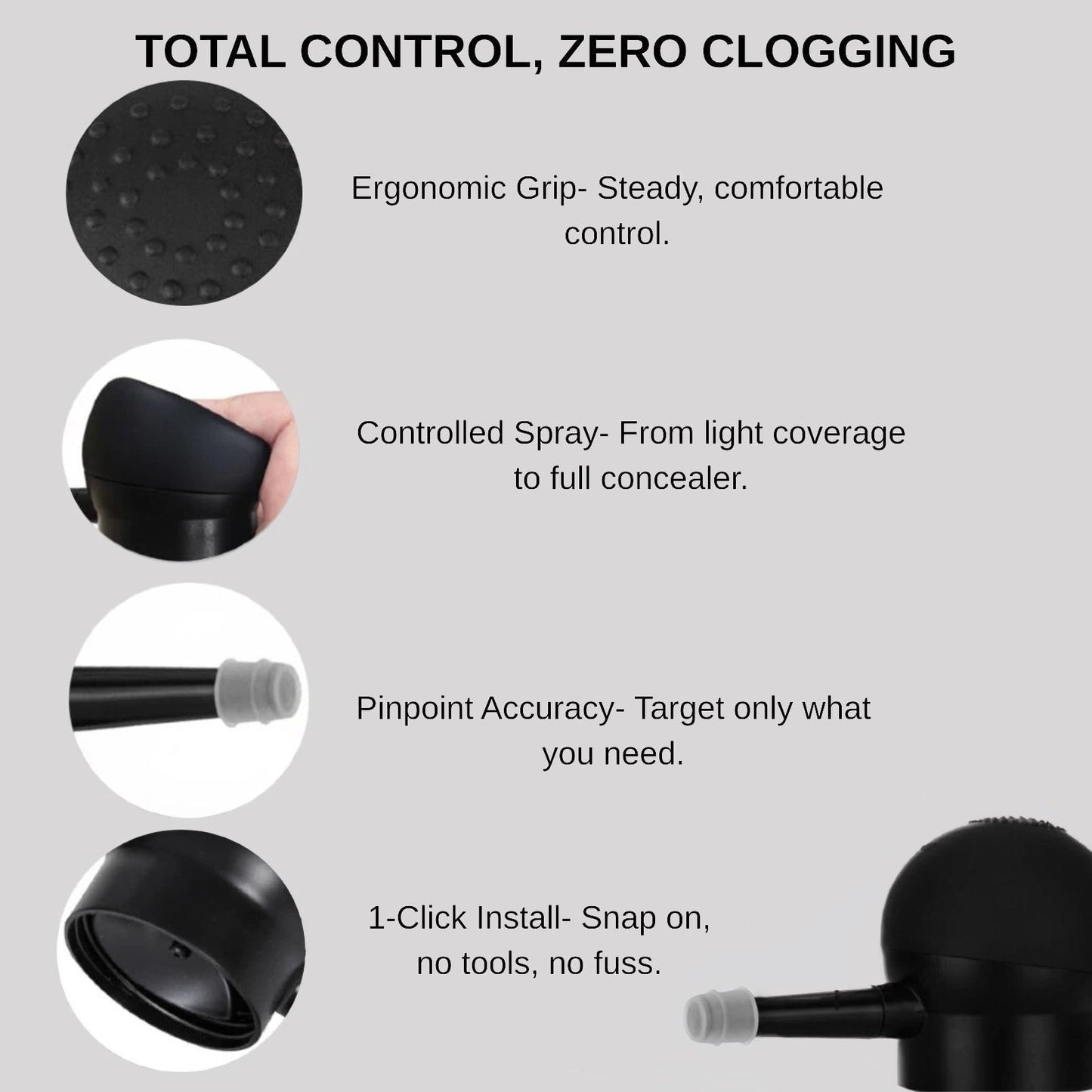 Seaboll Hair Building Fibers Kit – 2-in-1 Spray for Thinning Hair (Black)