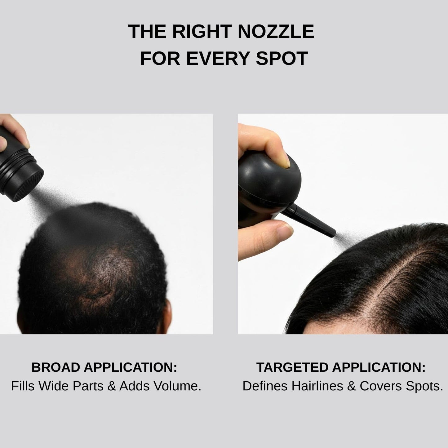 Seaboll Hair Building Fibers Kit – 2-in-1 Spray for Thinning Hair (Black)