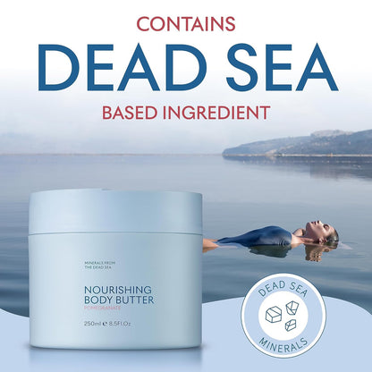 SEACRET Minerals Body Butter Pomegranate – Dead Sea Skincare, 8.5 oz