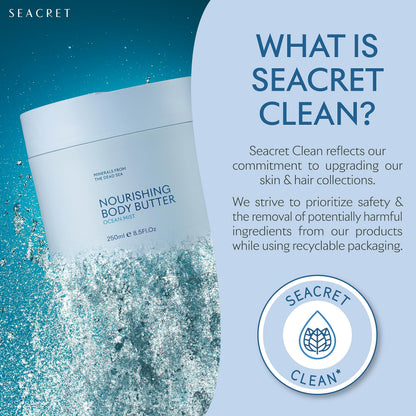 SEACRET Minerals Dead Sea Body Butter – Ocean Mist, Ultra-Rich Shea & Coconut Oil, 8.5 fl oz