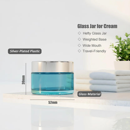 Seafulee 12Pack 1oz Glass Jars with Lids – Travel-Ready Cosmetic Containers (12 Pack)
