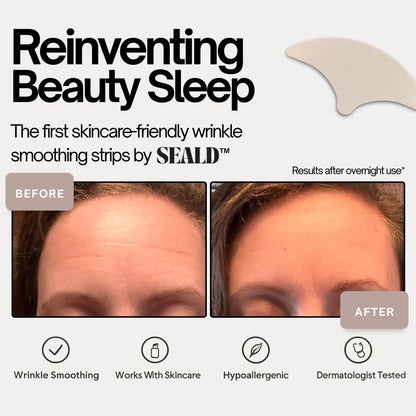 SEALD Forehead Tape – Wrinkle Smoothing Patches for Overnight Skin Care | 30 Patches