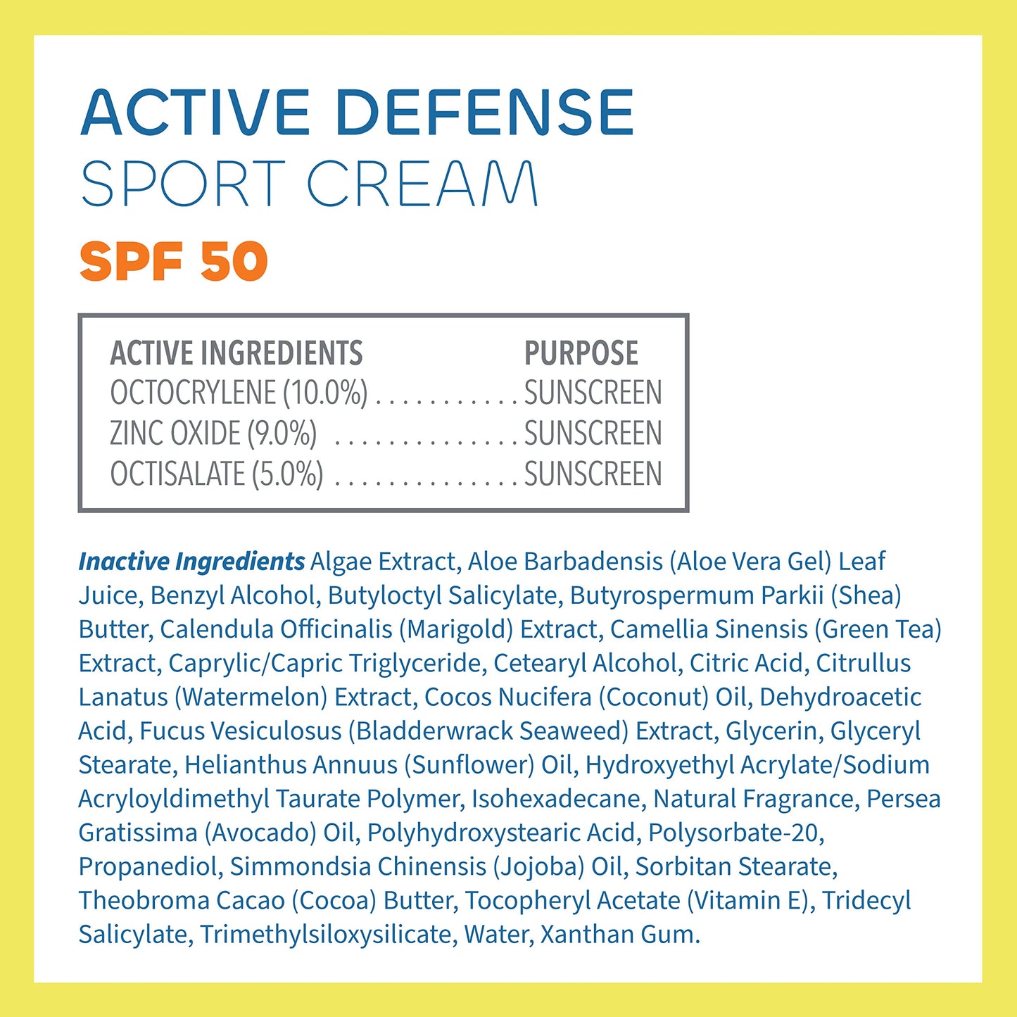 Seaweed Bath Co. Active Defense SPF 50 Sport Cream – Broad Spectrum Sunscreen