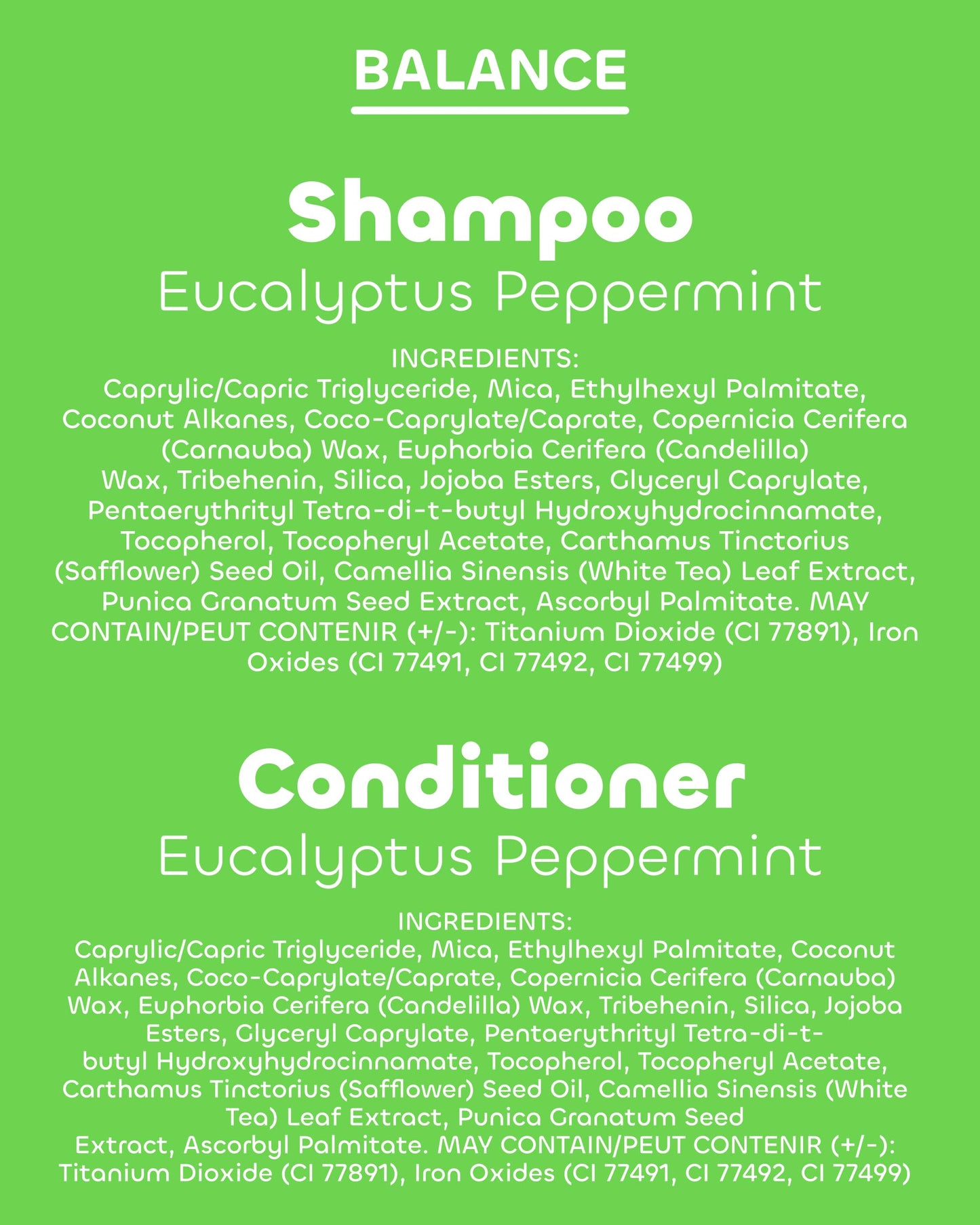 Seaweed Bath Co. Balance Shampoo & Conditioner Set – Eucalyptus Peppermint (12 oz x2)