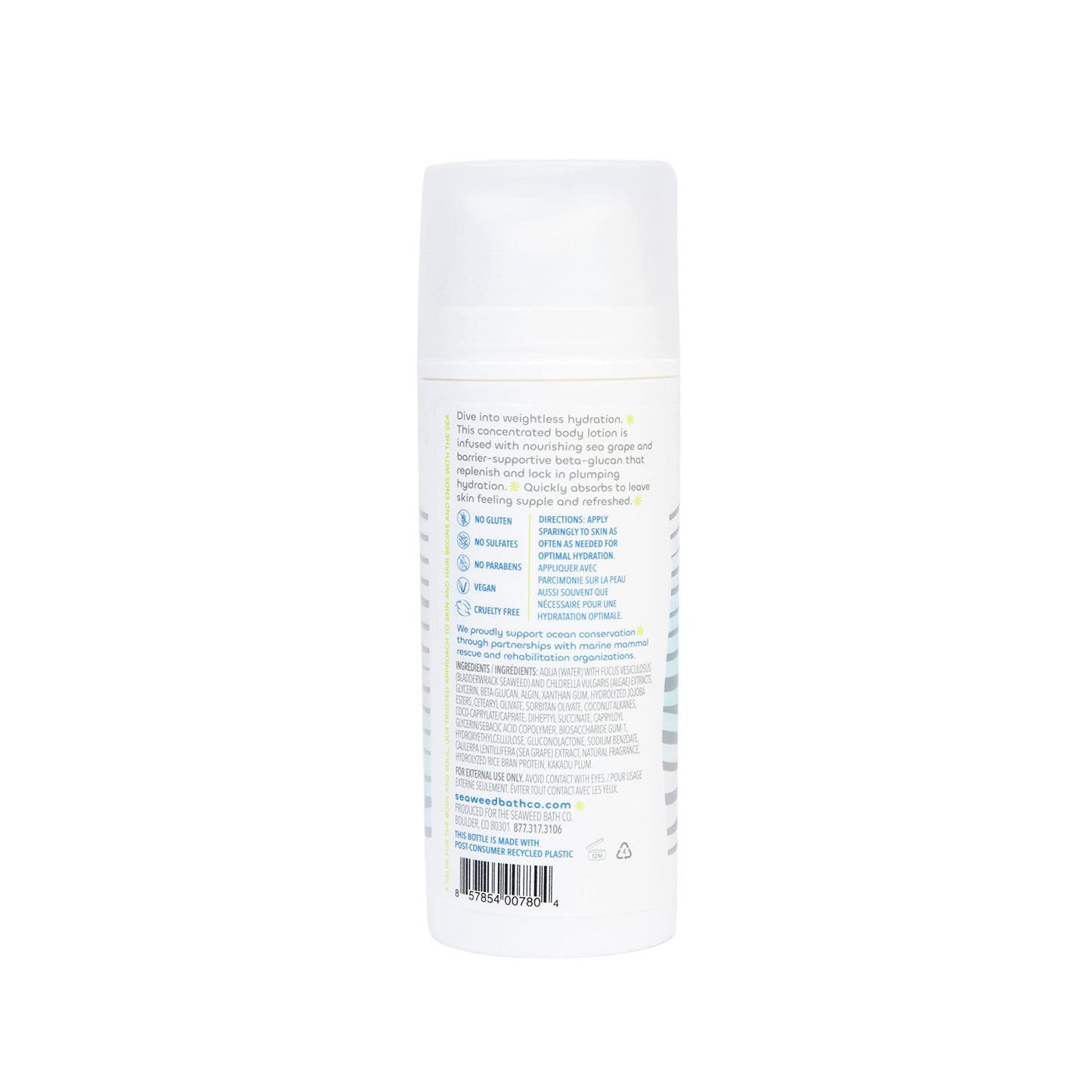 Seaweed Bath Co. Melt-In Water Lotion – Sea Salt Bergamot, 4 oz