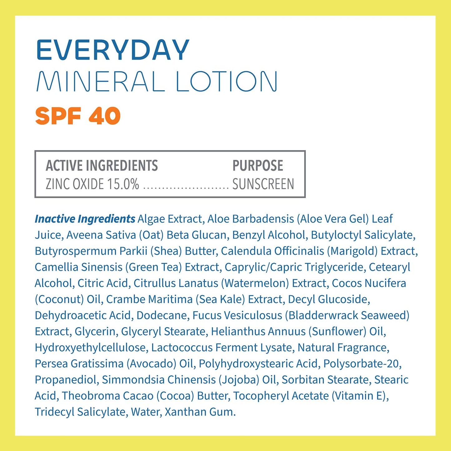 Seaweed Bath Co. Everyday Mineral SPF 40 Sunscreen Lotion – Broad Spectrum, Vegan & Cruelty-Free, 3.4 oz