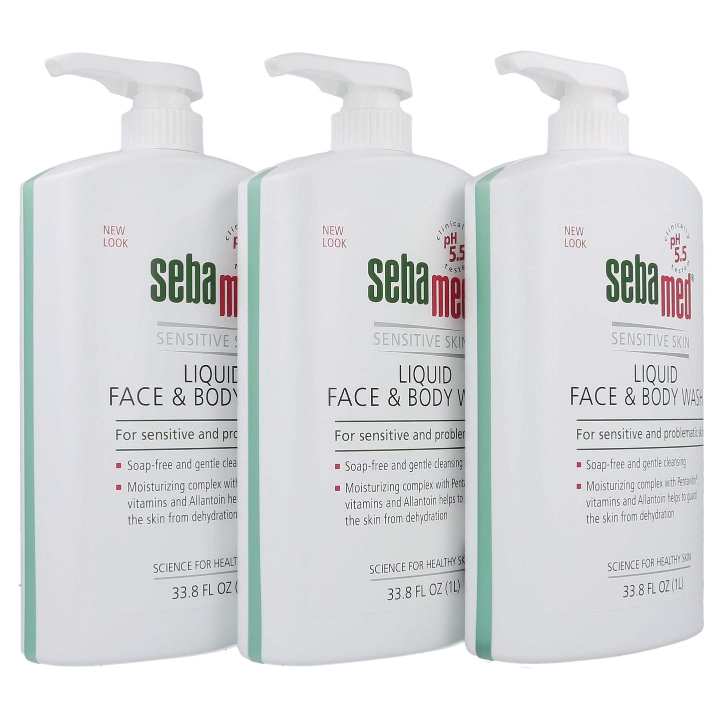 SEBAMED Liquid Face and Body Wash (1 Liter) – Pack of 3