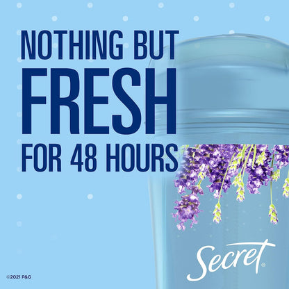 Secret Lavender Invisible Solid Antiperspirant & Deodorant for Women – 2.6 oz (Pack of 3)