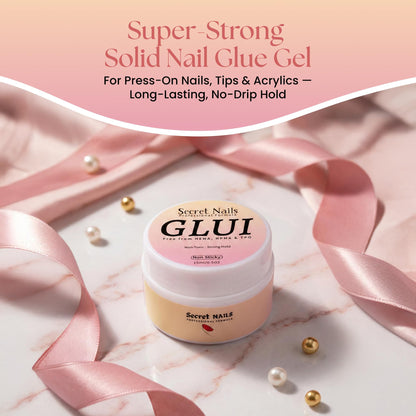 GLUI by Secret Nails – Extra-Strong Press-On Nail Glue Gel (15ml) | Long-Lasting Bond
