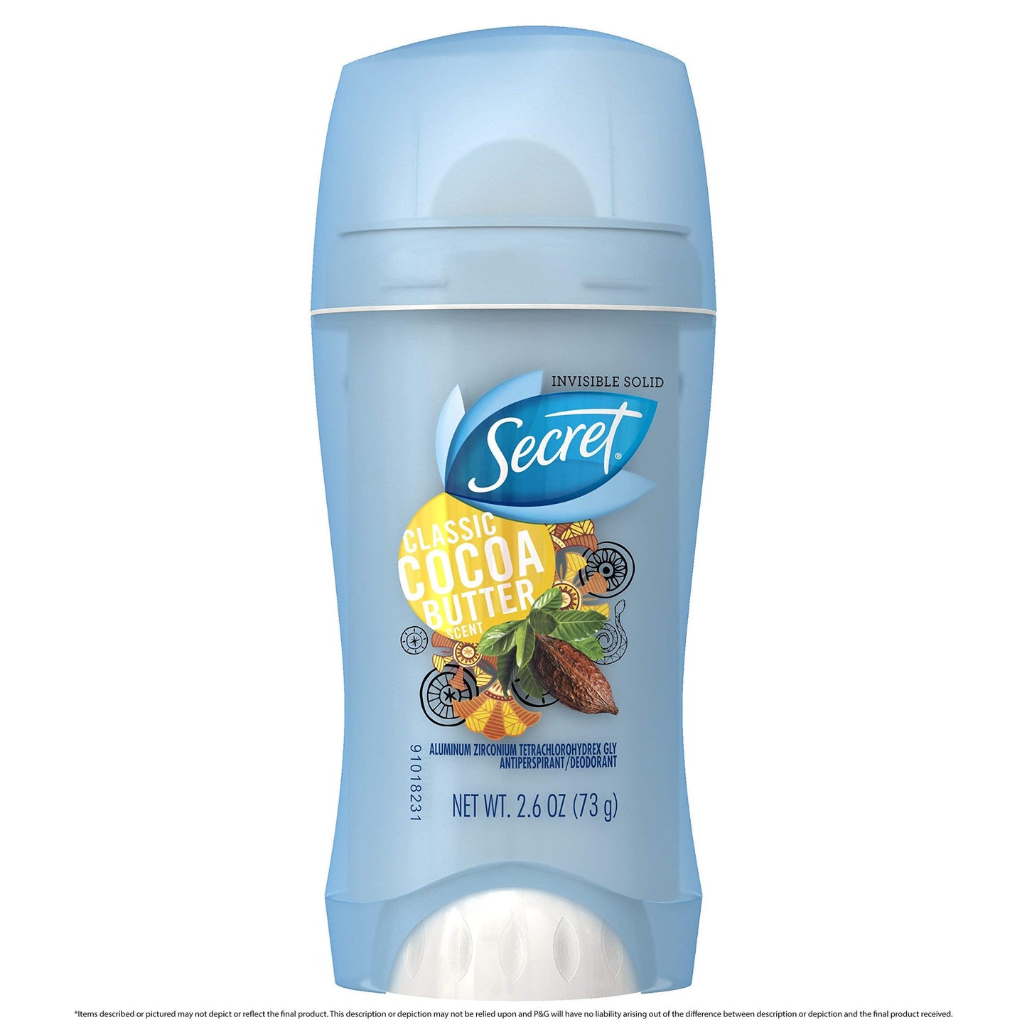Secret Scent Expressions Cocoa Butter Invisible Solid Deodorant – 3-Pack (2.6 oz each) – Packaging May Vary