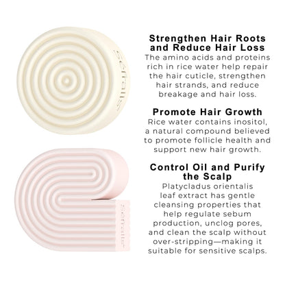 Sefralls Rice Water Hair Care Set – Solid Shampoo & Conditioner Bars | 2-Pack – Paraben, Sulfate & Silicone Free