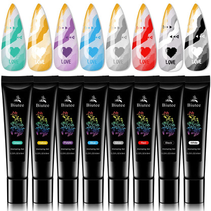 SEISSO Stamping Polish Gels – 8 Colors UV/LED Soak-Off Nail Art Kit