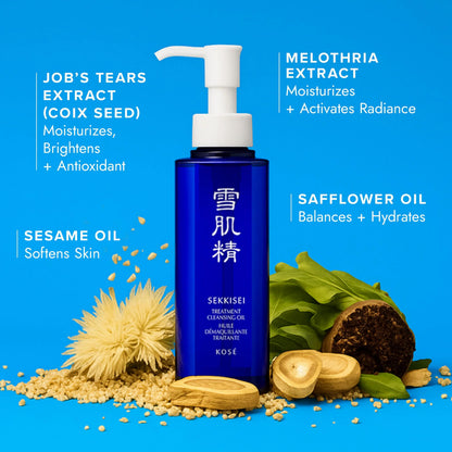 SEKKISEI Treatment Cleansing Oil – Makeup Remover & Hydrating Cleanser, 5.4 oz