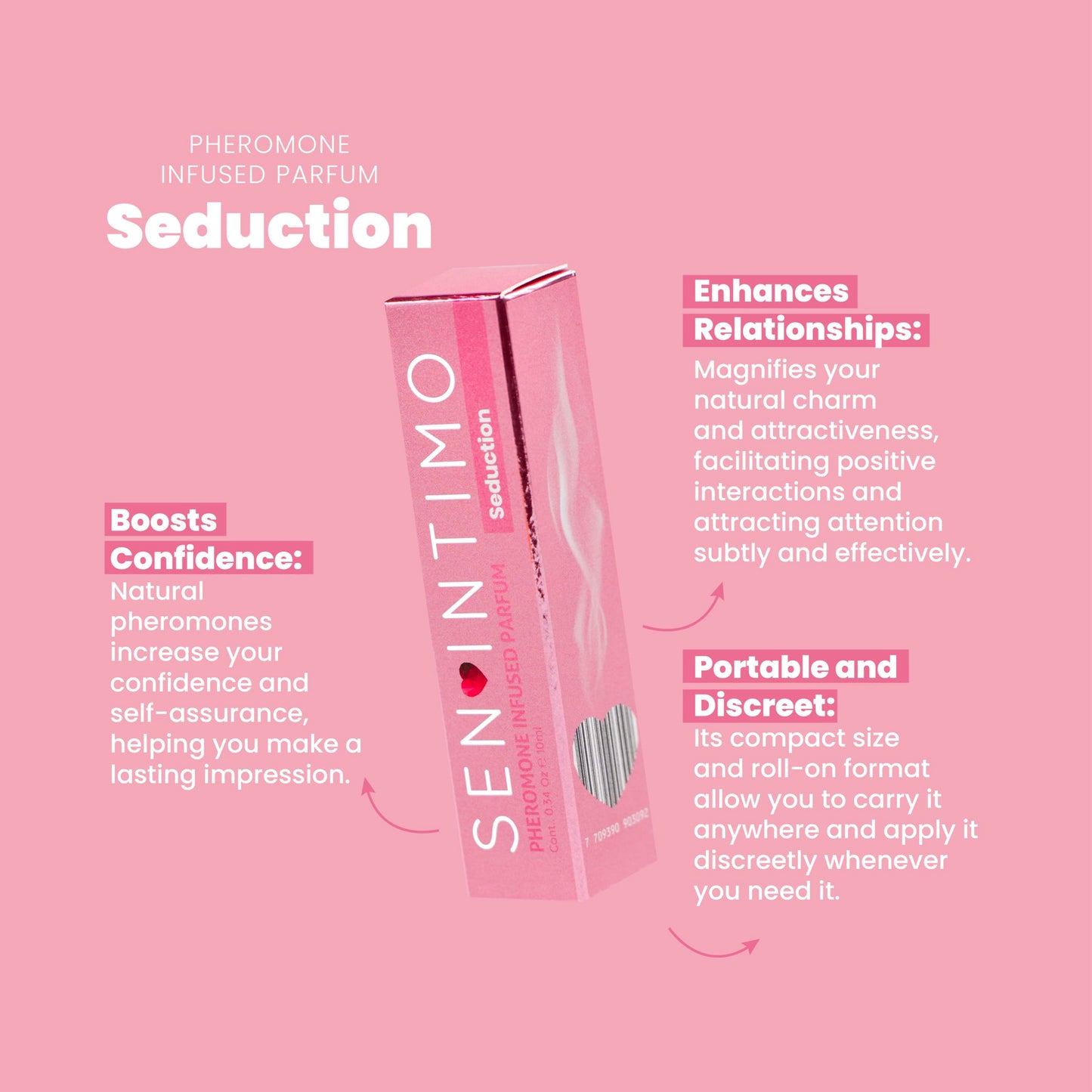 Sen Intimo Pheromones Parfum Roll-On for Women - Seduction Edition - Discreet, Long-Lasting 10ml