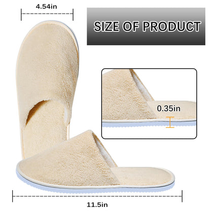 SENJUNSAFE 8 Pairs Guest Slippers – Disposable & Reusable (US Men 10 / Women 11)