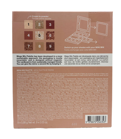 SEPHORA COLLECTION Mega Mix Eyeshadow Palette – Rebellious Rosey Nude (0.27 oz) | 9-Color Trio
