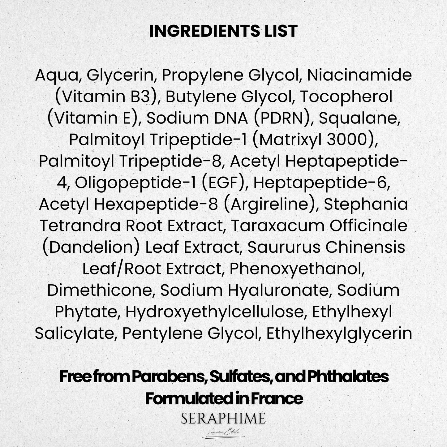 Seraphime PDRN Pink Peptide Serum – Salmon DNA, EGF, Argireline & Matrixyl 3000 for Glow and Hydration
