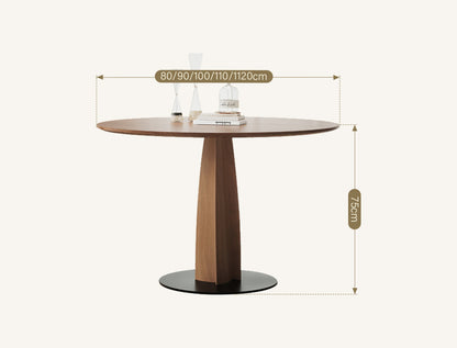 Seraphina Round Dining Table, Solid Wood