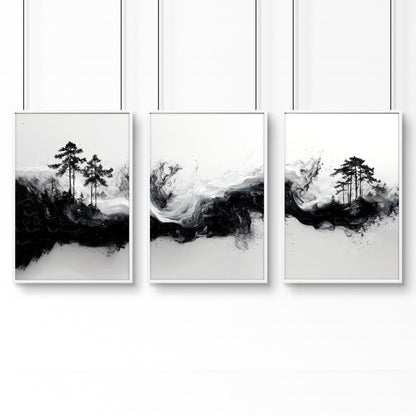 Set of 3 Framed Wall Art | Set of 3 Asian Inspired Wall art Prints