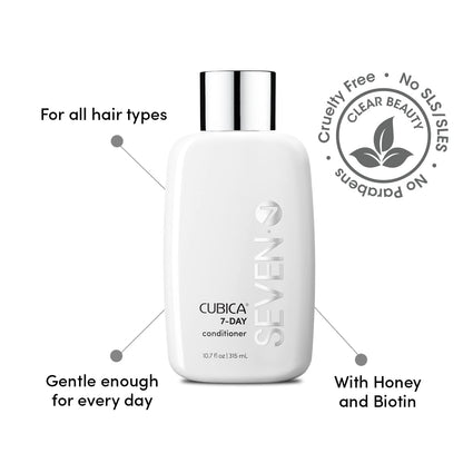 SEVEN Cubica 7-DAY Conditioner – Lightweight Detangler for All Hair Types | Made in USA 32 oz