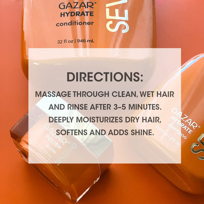 SEVEN ozVEN Gazar Hydrate Conditioner – Moisturizing, Anti-Frizz, USA Made (2oz)