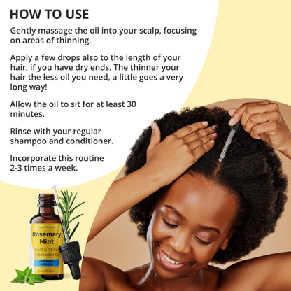 Seven Minerals Rosemary Oil for Hair Growth with Biotin & Keratin – 2 fl oz