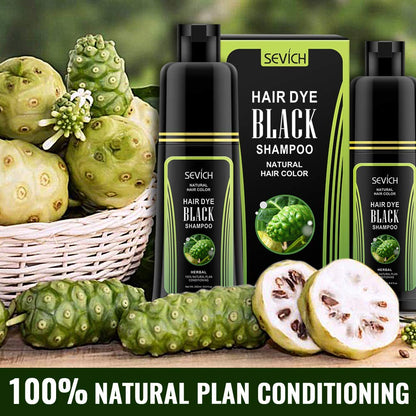SEVICH Black Hair Shampoo – Instantly Black Hair Dye with Noni Essence, Grey Cover, 250ml
