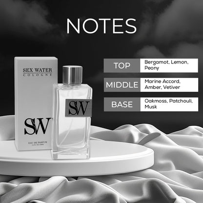 Sex Water Cologne for Men - 2ml Travel Size Eau de Parfum | Fresh Bergamot, Amber & Musk
