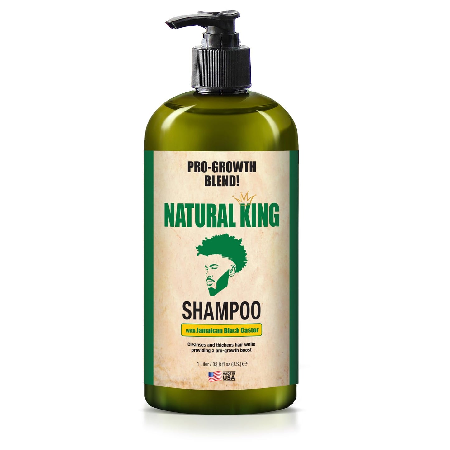 SFC Natural King Jamaican Black Castor Shampoo 33.8 oz + Pro-Growth Hair & Beard Oil 7.1 oz Set for Nourishing Hair Growth