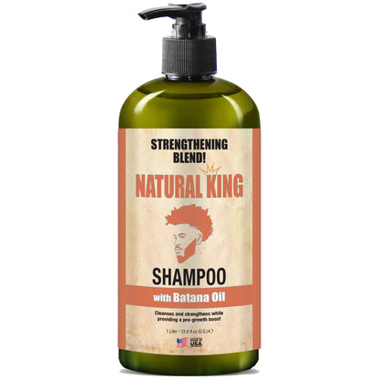 SFC Natural King Strengthening Shampoo with Batana Oil – 33.8 oz for Hair Growth & Thickness