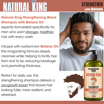 SFC Natural King Strengthening Shampoo with Batana Oil – 33.8 oz for Hair Growth & Thickness
