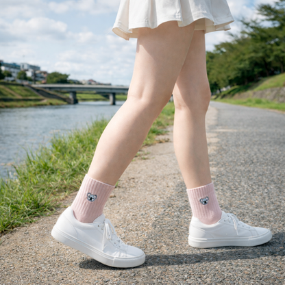 Bamboo Embroidered Animal Socks