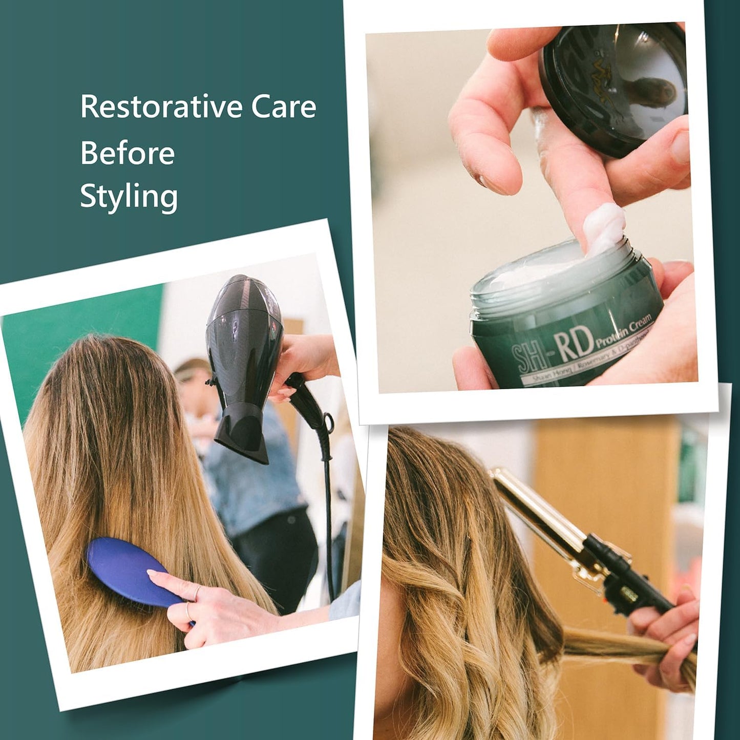 SH-RD Protein Cream for Dry Damaged Hair — Leave-In Conditioner with Rosemary & Silk Protein