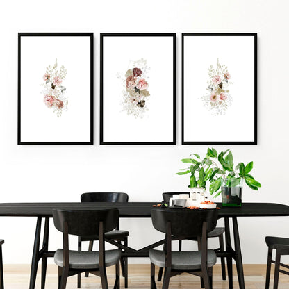 Art for the kitchen | set of 3 Shabby Chic wall art prints