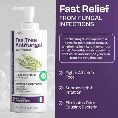 Shailee Antifungal Tea Tree Body Wash – 16.9 oz for Eczema & Body Acne