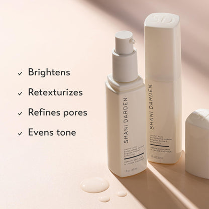 SHANI DARDEN Lactic Acid Face Serum | Night Exfoliating Serum for Radiant, Smooth Skin