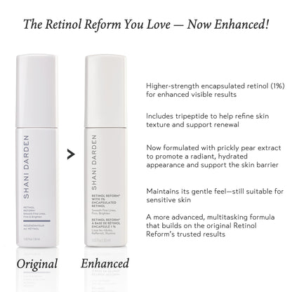 SHANI DARDEN Retinol Reform 1% Encapsulated Retinol Serum for Face & Neck – Gentle, Slow-Release with Tripeptide