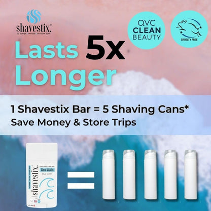 Shavestix Travel Shaving Cream Stick 2.75 oz – Blue Water, Coconut Oil, Razor-Friendly