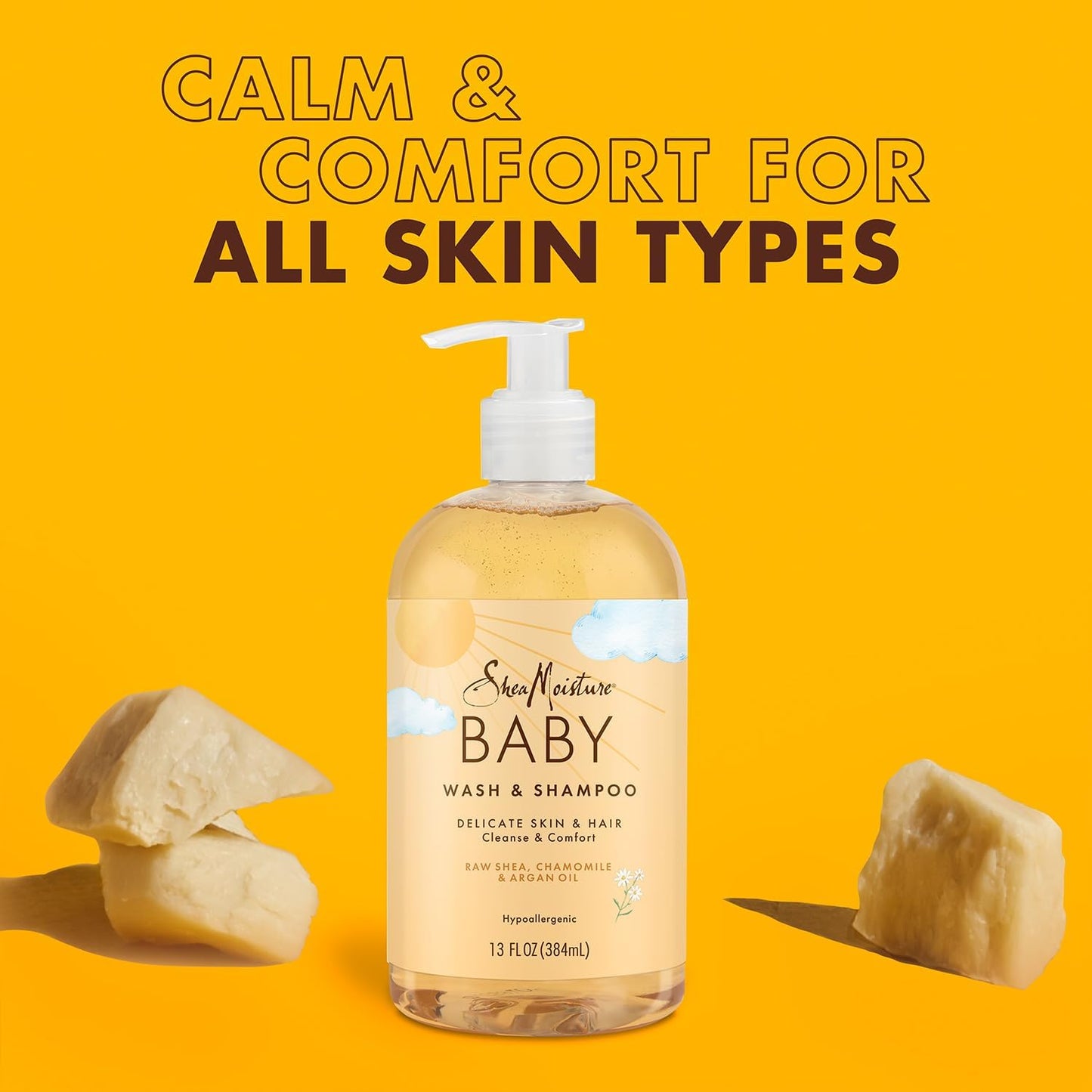 SheaMoisture Baby Essentials: Tear-Free 2-in-1 Shampoo & Body Wash + Curls & Coils Detangler Conditioner