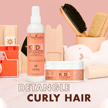 SheaMoisture Kids Curly Hair Bundle — Coconut & Hibiscus Curling Butter Cream + Detangler Spray