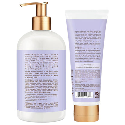 SheaMoisture Baby Care Set – Nighttime Shampoo & Bath Milk + Nighttime Body Cream (2-Piece)