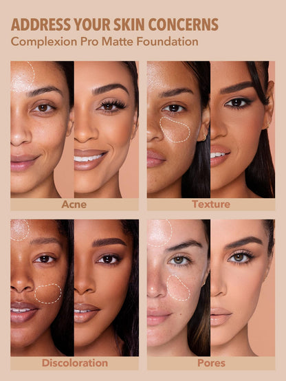 SHEGLAM Full Coverage Foundation - Long Lasting Waterproof Matte-Dewy Sand