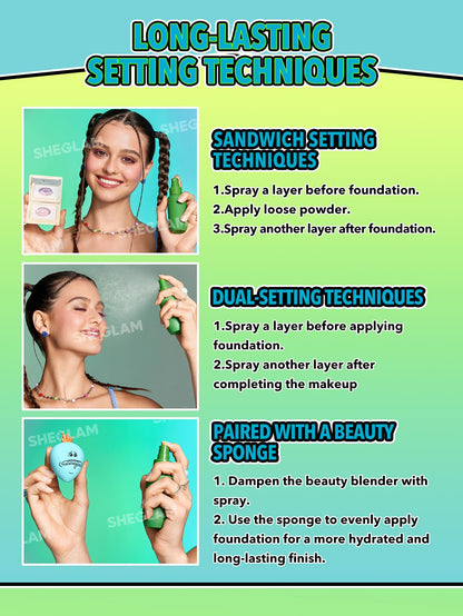 SHEGLAM Pickle Rick Setting Spray – Long-Lasting Face Mist for Flawless Makeup