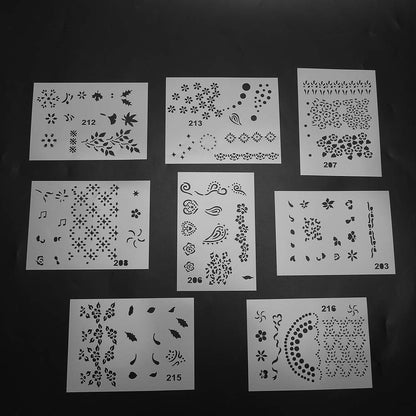 shenruifa 20Pcs Reusable Nail Art Stencils Kit – DIY Manicure Templates for Nail Design, French Tips & Gel Polish